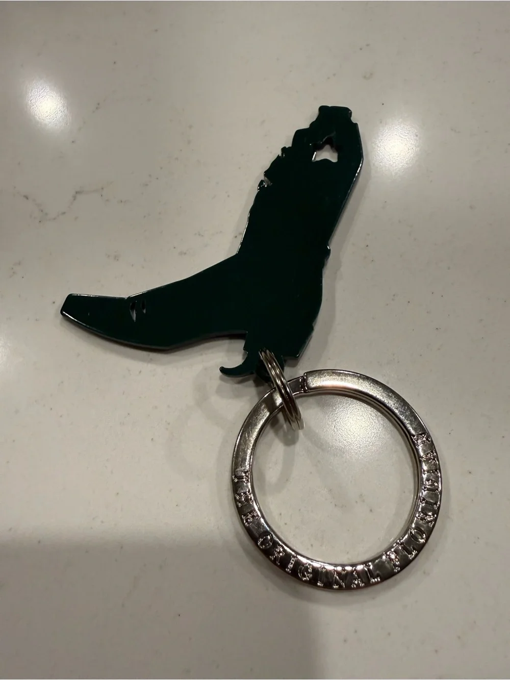 Florida Cracker Heavy-Duty Black Metal Keychain Cowboy Boots Bottle Opener